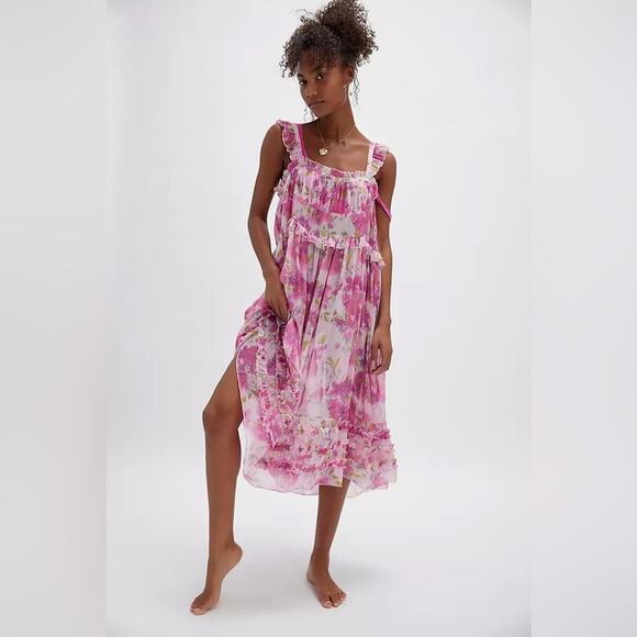 Free People Moon Phase Floral Nightgown S - Picture 3 of 8